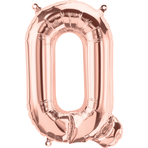 Northstar Mylar & Foil Rose Gold Letter Q 16" Balloon
