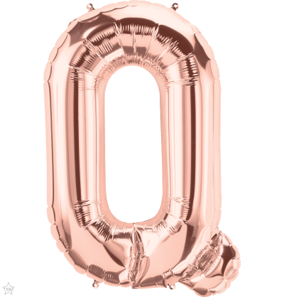 Northstar Mylar & Foil Rose Gold Letter Q 34" Balloon