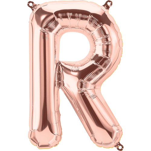 Northstar Mylar & Foil Rose Gold Letter R 16" Balloon