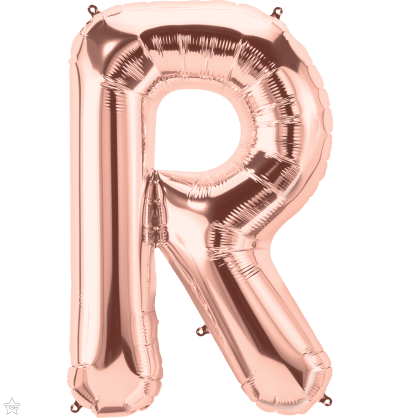 Rose Gold Letter R 34" Balloon