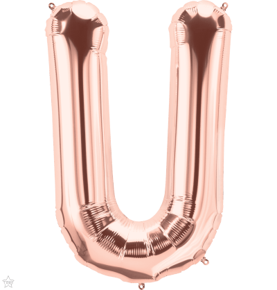 Northstar Mylar & Foil Rose Gold Letter U 34" Balloon