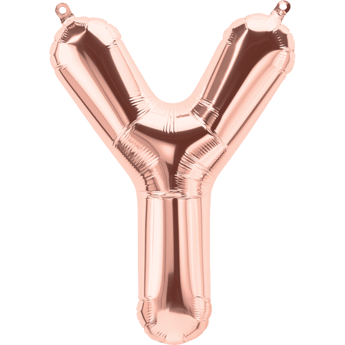 Northstar Mylar & Foil Rose Gold Letter Y 16" Balloon