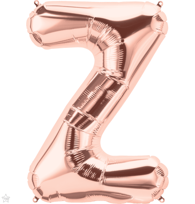 Northstar Mylar & Foil Rose Gold Letter Z 34" Balloon