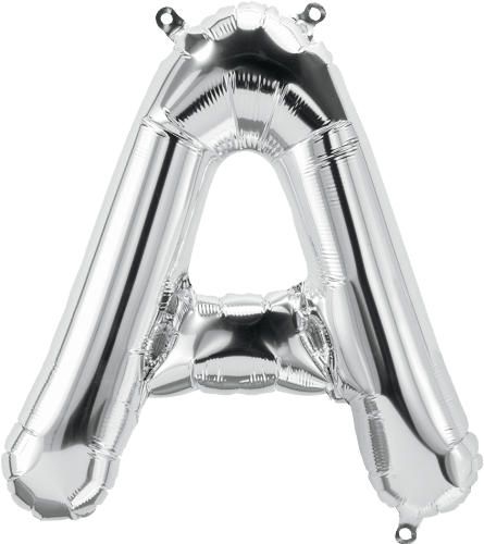 Northstar Mylar & Foil Silver Letter A 16" Balloon