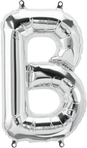 Northstar Mylar & Foil Silver Letter B 16" Balloon