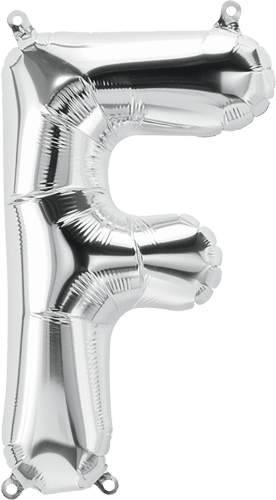 Northstar Mylar & Foil Silver Letter F 16" Balloon