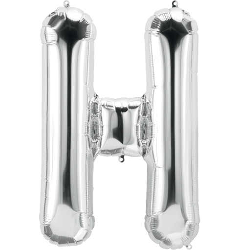 Silver Letter H 34" Balloon