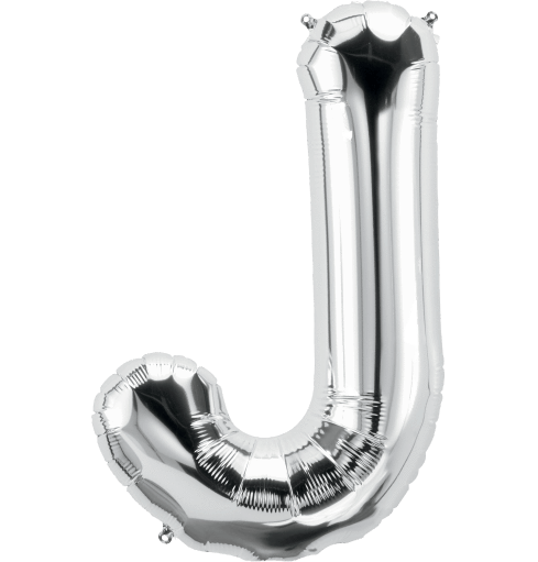 Northstar Mylar & Foil Silver Letter J 34" Balloon