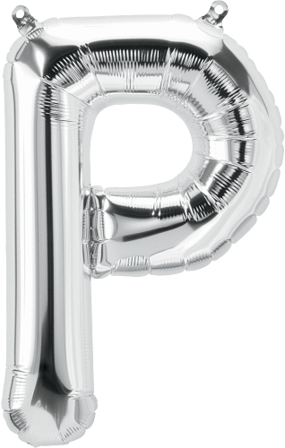 Northstar Mylar & Foil Silver Letter P 16" Balloon