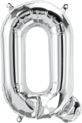 Northstar Mylar & Foil Silver Letter Q 16" Balloon
