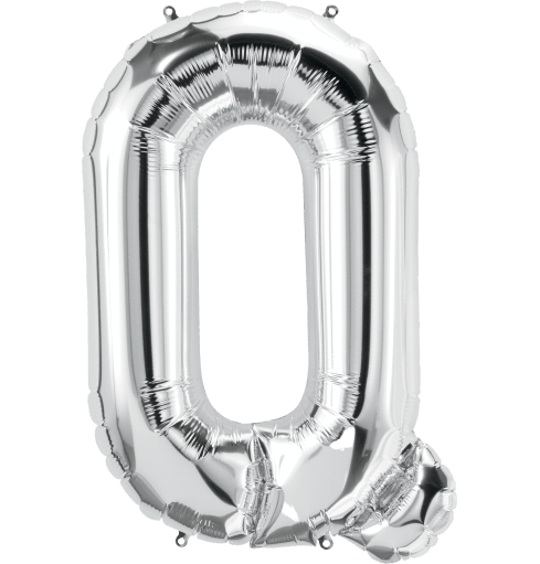 Silver Letter Q 34" Balloon