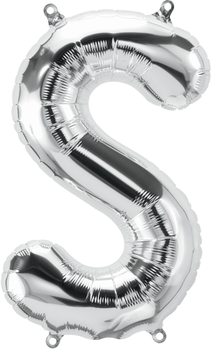 Silver Letter S 16" Balloon