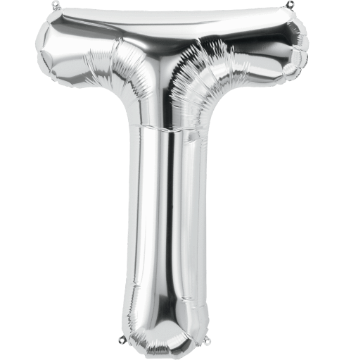 Silver Letter T 34" Balloon