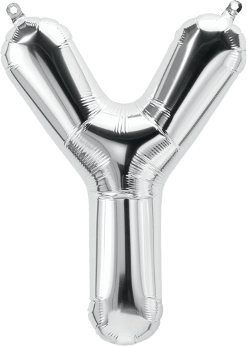 Northstar Mylar & Foil Silver Letter Y 16" Balloon