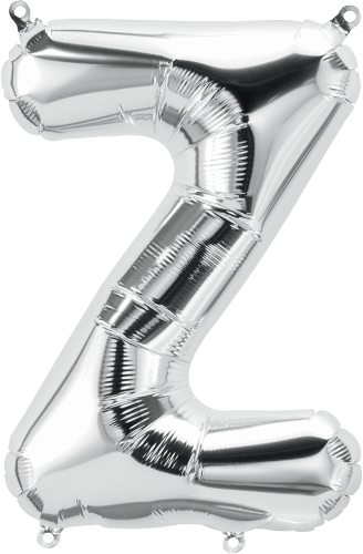 Northstar Mylar & Foil Silver Letter Z 16" Balloon