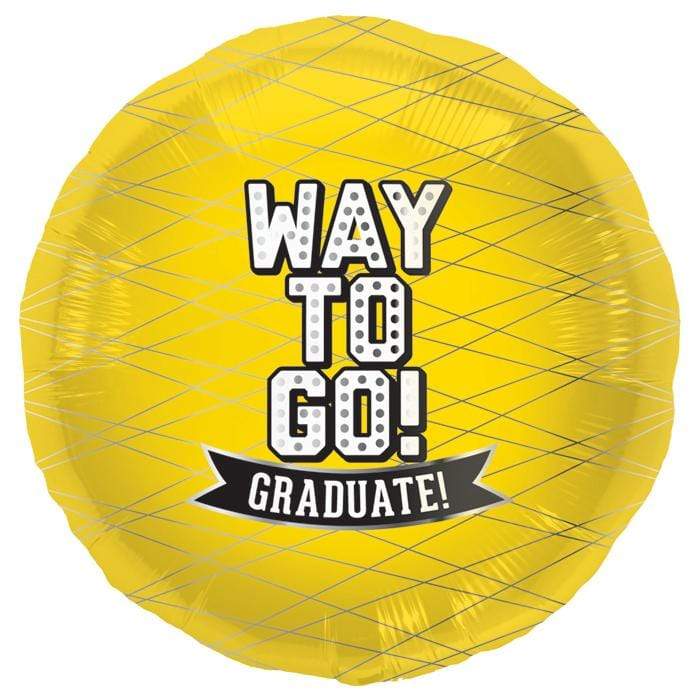 Northstar Mylar & Foil Way To Go Graduate! Yellow 18″ Balloon