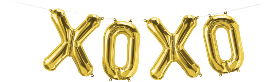 XOXO 16" Gold Balloon Kit