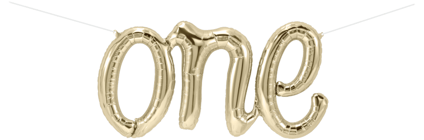 Northstar White Gold One Script 30" Balloon