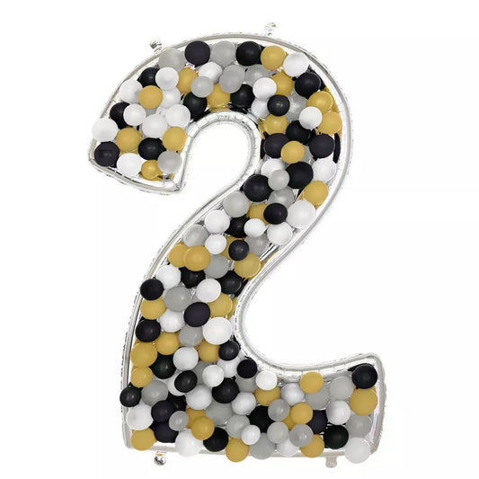 Number 2 BalloonFormz Silver 54″ Foil Balloon by Anagram from Instaballoons