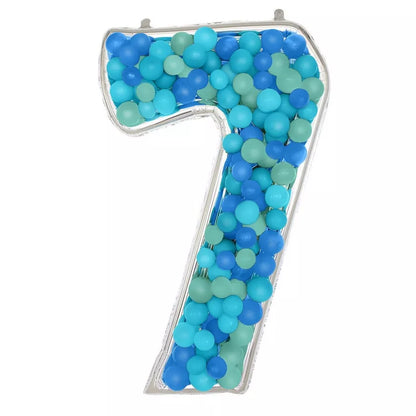 Number 7 BalloonFormz Silver 54″ Foil Balloon by Anagram from Instaballoons
