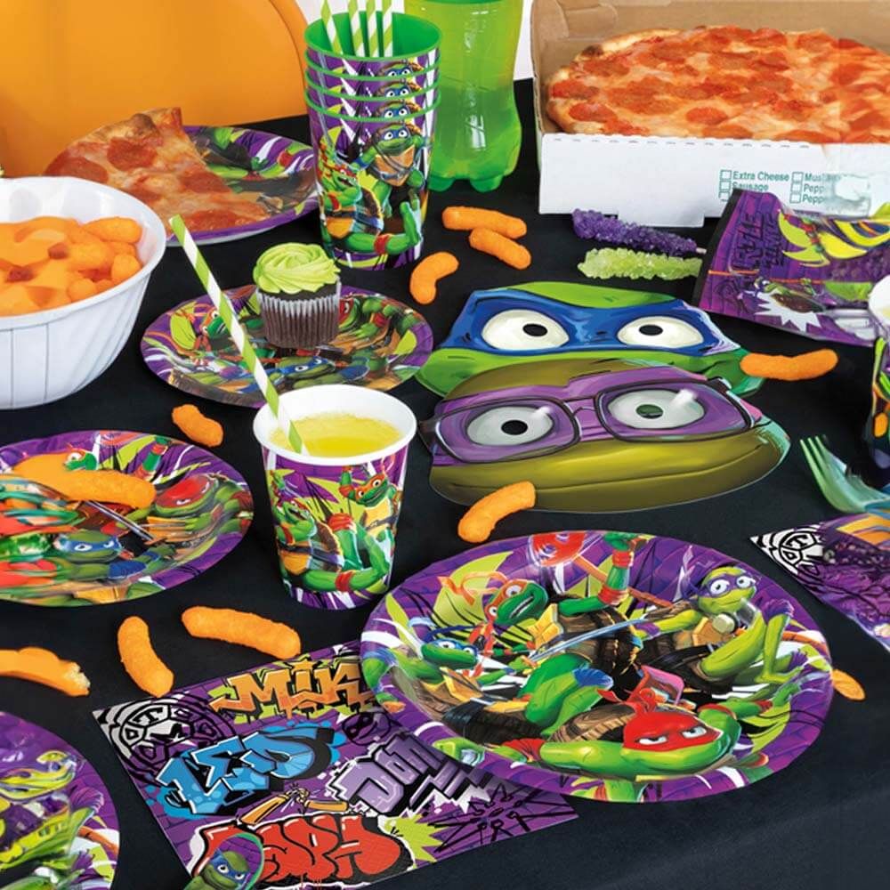 TMNT Mutant Mayhem Round Dessert Plates 7″ (8 count)