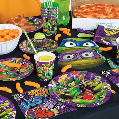 TMNT Mutant Mayhem Round Dessert Plates 7″ (8 count)