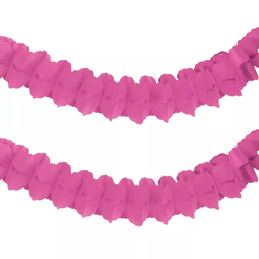 Paper Garland - Pink 12′ by Amscan from Instaballoons
