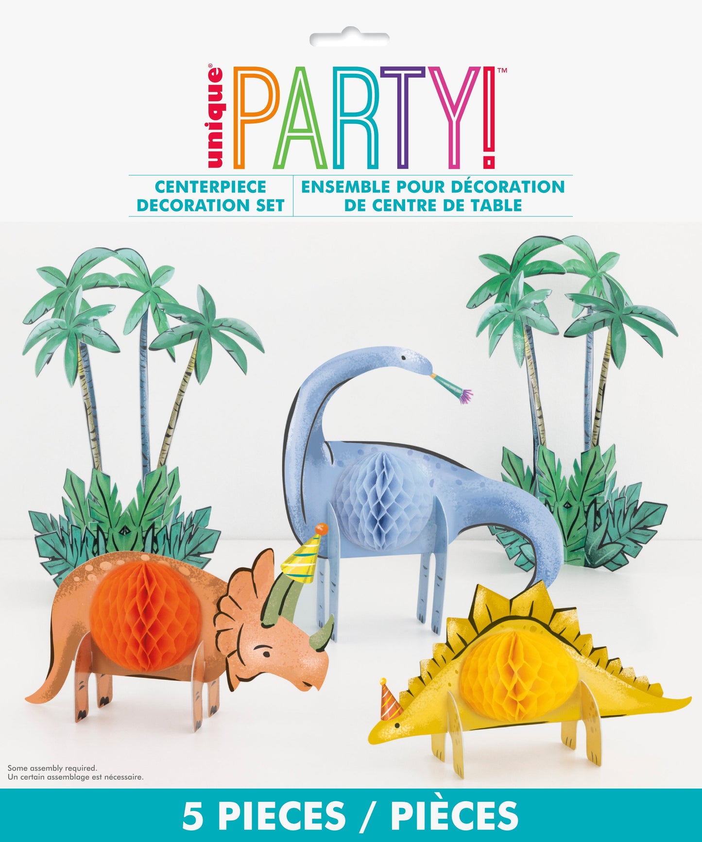 Party Dinosaur Honeycomb Decorations by Unique from Instaballoons