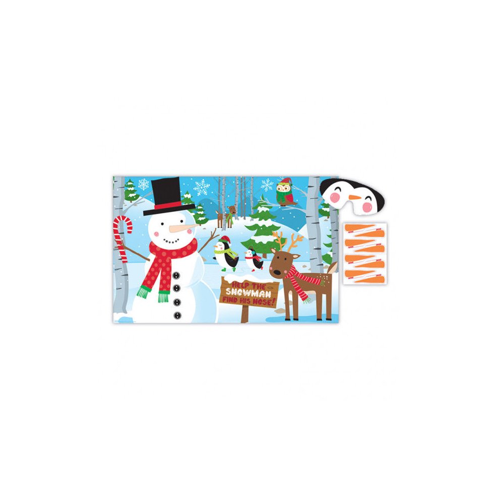 Party Game - Pin-the-Nose on the Snowman - Amscan
