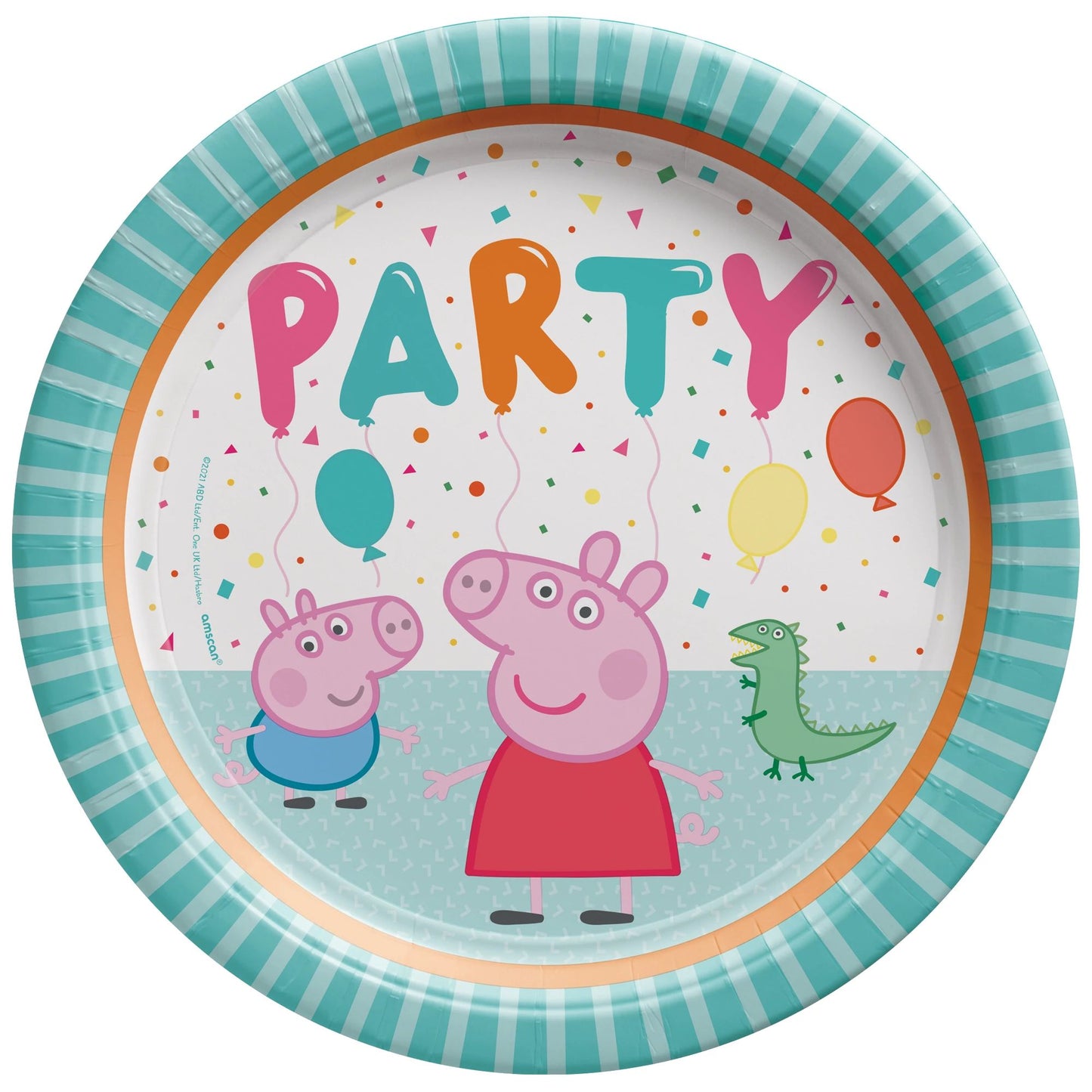 9" Paper Plates - Peppa Pig Confetti Party (8ct) - Amscan