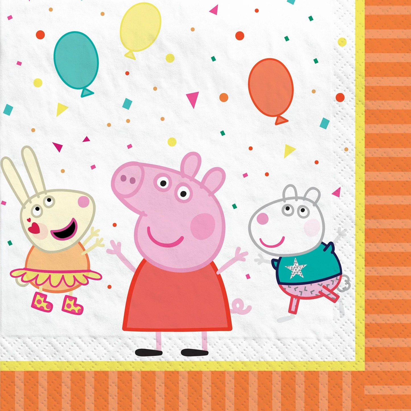 6.5" Luncheon Napkins - Peppa Pig Confetti Party (16ct) - Amscan