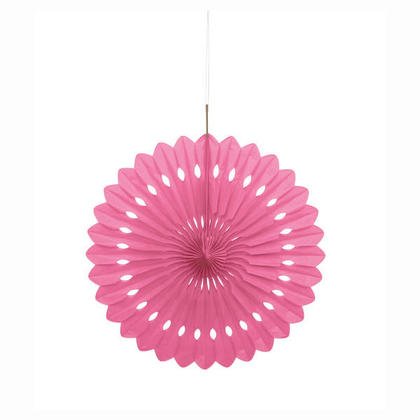 Pink Hanging Fan Decoration 1ct - Amscan