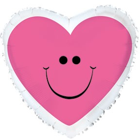 Pink Mylar Heart 18″ Foil Balloon by CTI from Instaballoons