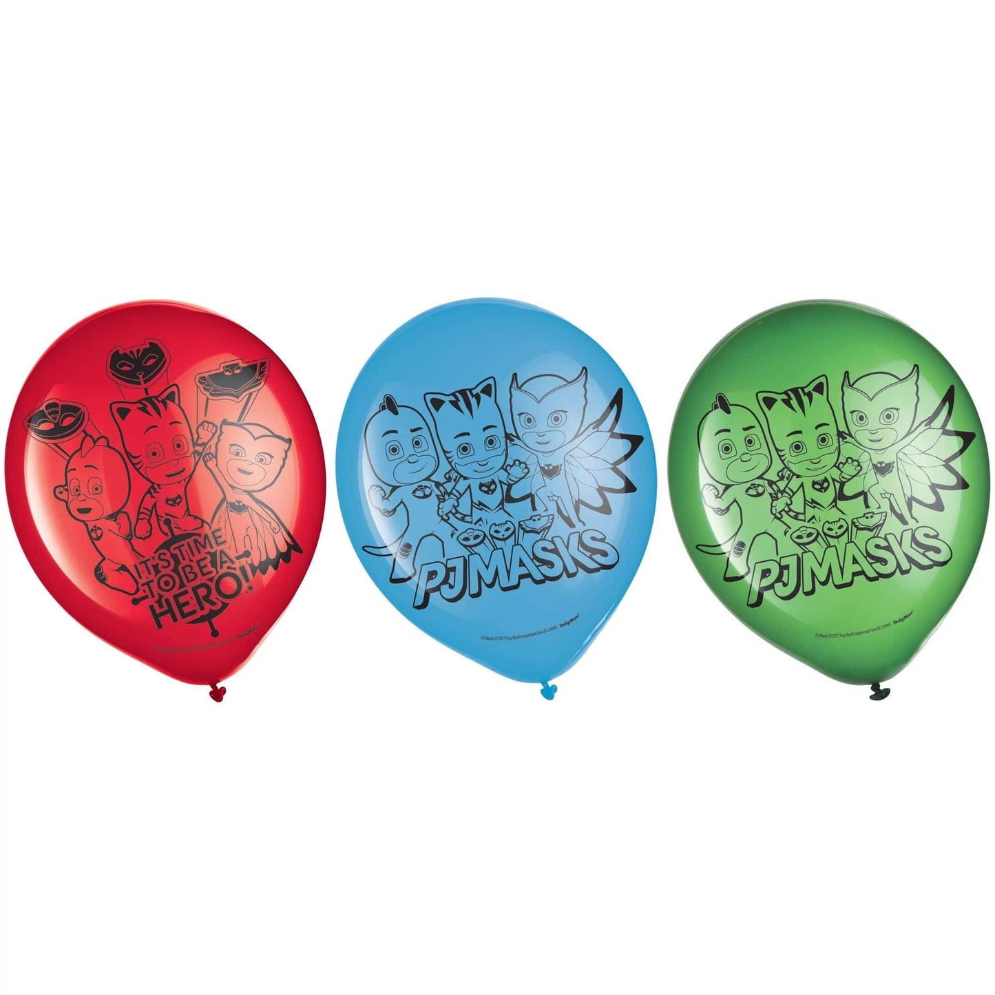 PJ Masks 12" Latex Balloons 6ct - Amscan