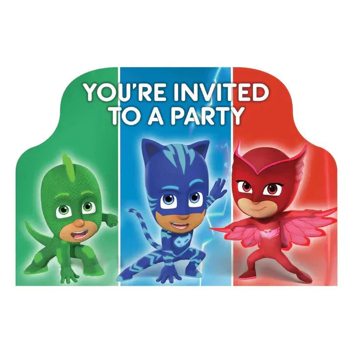 Pj Masks Invitations 8ct - Amscan