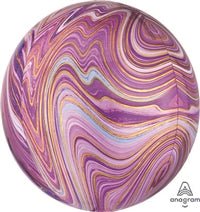 PURPLE - MARBLEZ ORBZ Foil Balloon - Pack of 3 - Anagram