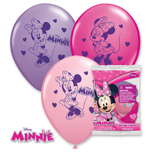 Minnie Mouse 12″ Latex Balloons (6 count)