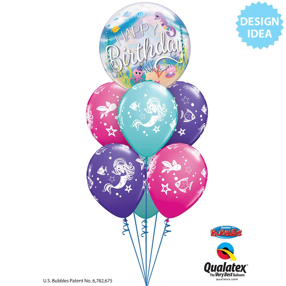 Mermaid Birthday Party 22″ Bubble Balloon