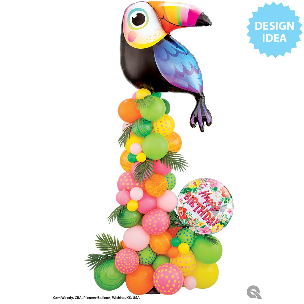 Tropical Birthday Party 22″ Bubble Balloon