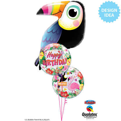 Tropical Birthday Party 22″ Bubble Balloon