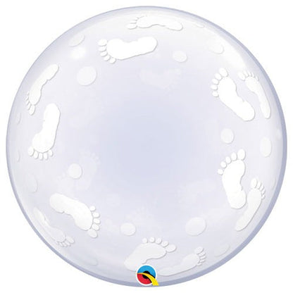 24" Deco Bubble - Baby Footprints
