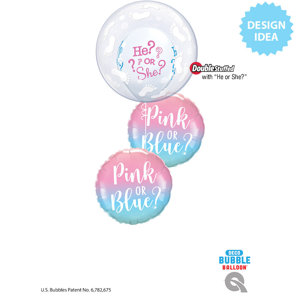 24" Deco Bubble - Baby Footprints