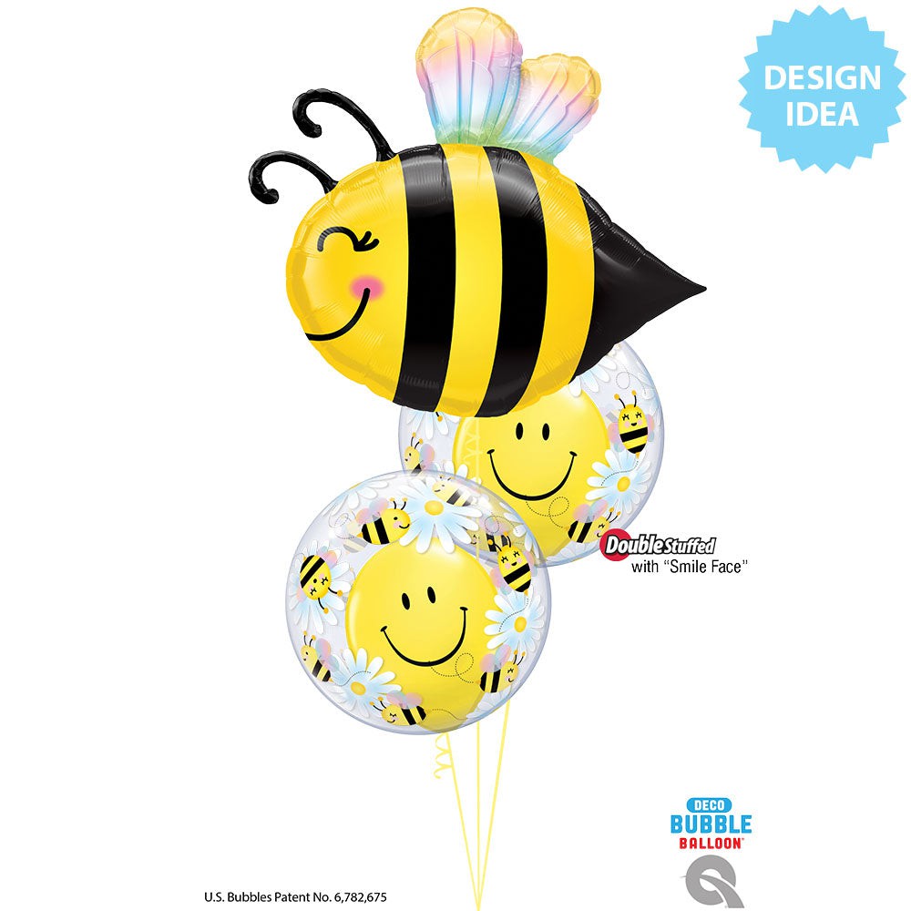 Sweet Bees & Daisies 24″ Bubble Balloon