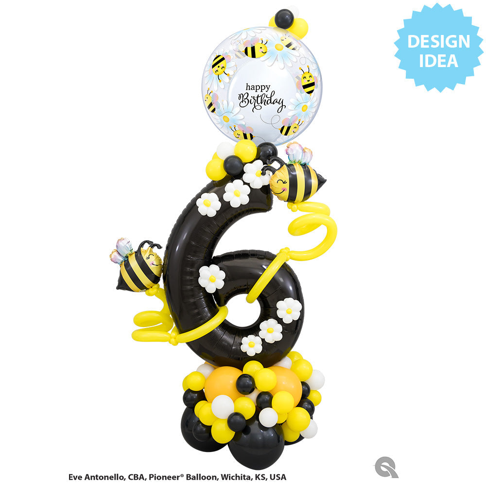 Sweet Bees & Daisies 24″ Bubble Balloon