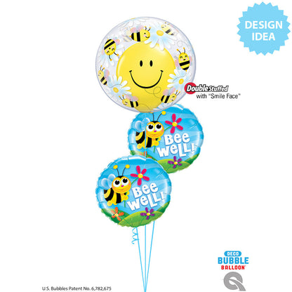 Sweet Bees & Daisies 24″ Bubble Balloon