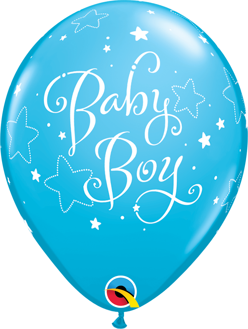 Qualatex Baby Boy Stars 11″ Latex Balloons (50)