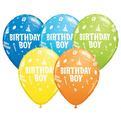 Birthday Boy Assorted 11″ Latex Balloons (50)