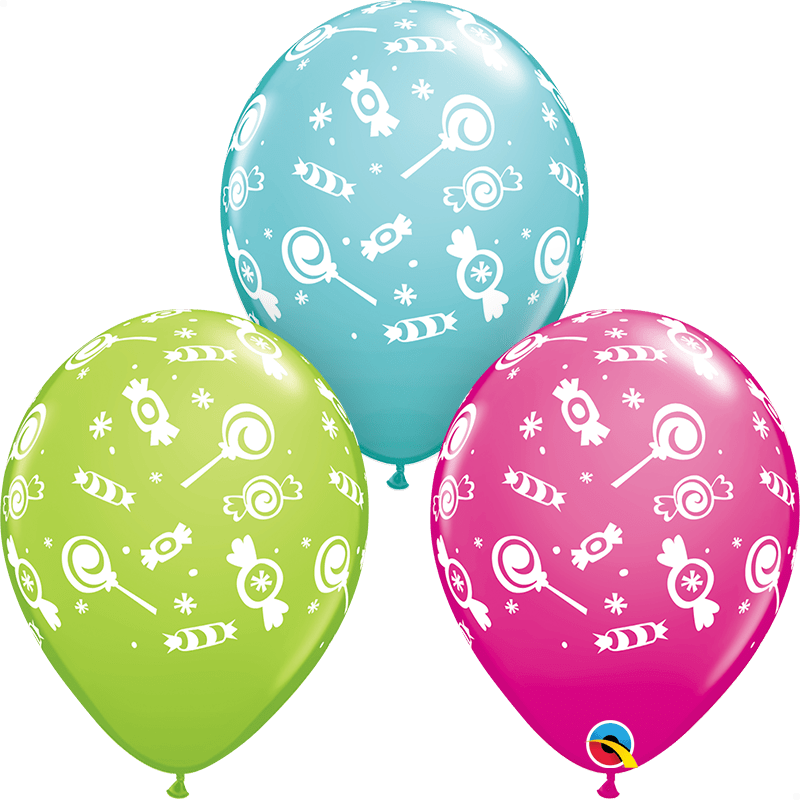 Qualatex Candies-A-Round 11″ Latex Balloons (50)