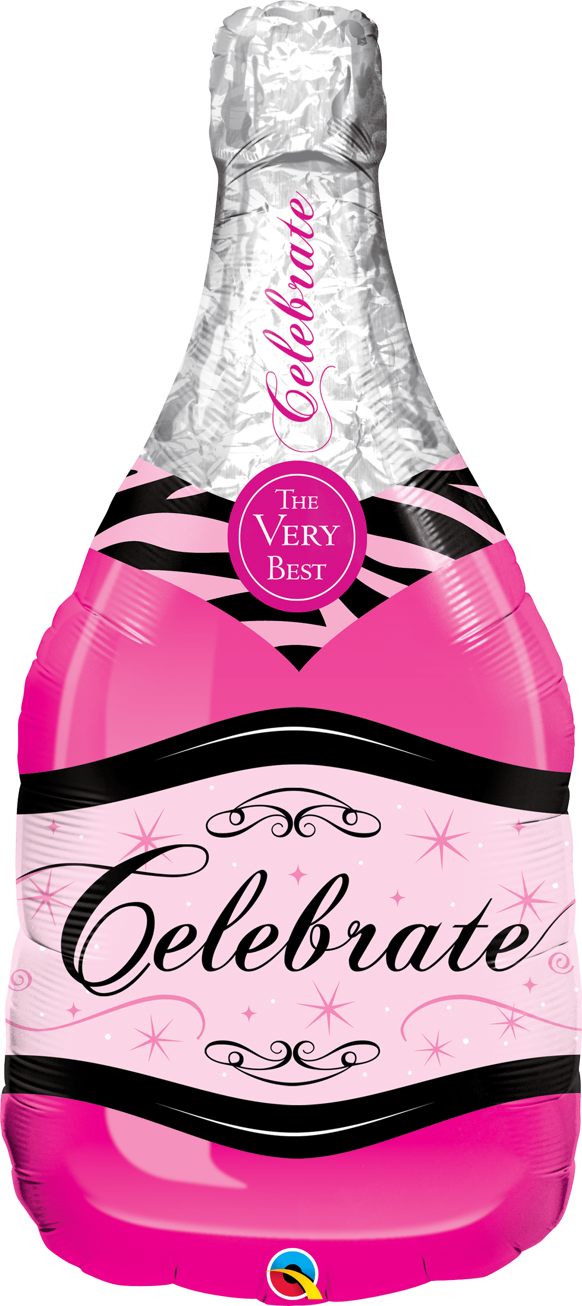 Qualatex Celebrate Pink Bubbly Wine Bottle 39″ Balloon