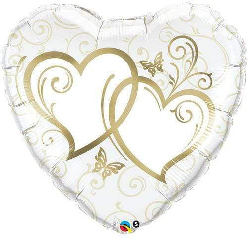 Entwined Hearts Gold 36″ Balloon